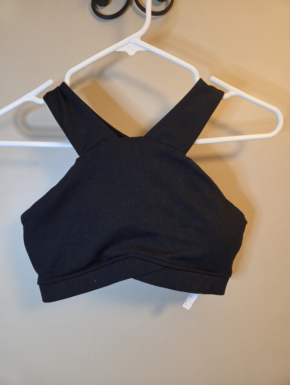 Fabletics Demi Lovato Sports Bra XS Black Criss Cross Racerback Athletic Yoga